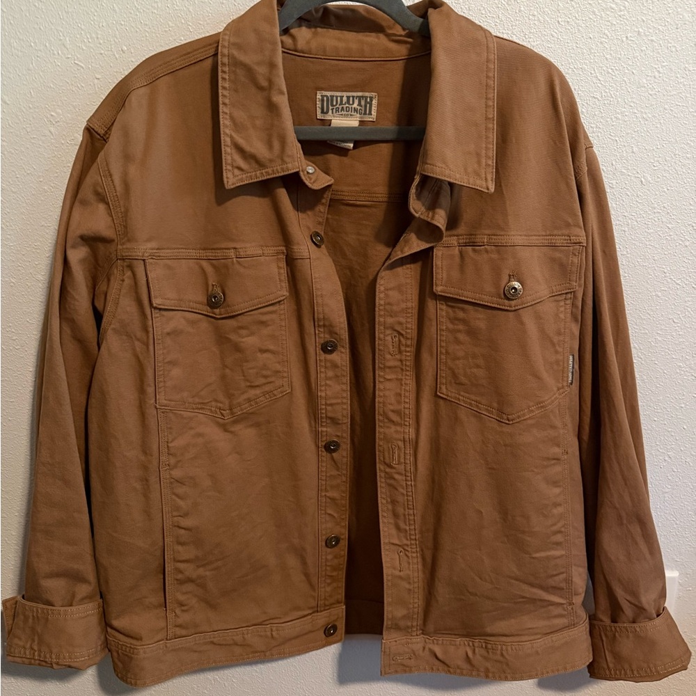 Duluth Trading Co Brown Lightweight Shirt Jacket